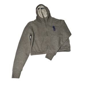 Vans‎ Women's Side With Zip Grey Heather Crop Hoodie Size XS